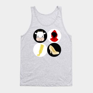 The Cow, The Cape, The Hair, the Slipper - Into The Woods Musical Tank Top